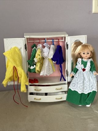 Vintage Vogue Ginny Doll Furniture Wardrobe & Doll By Vogue Plus Accessories