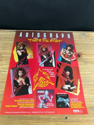 1985 Vintage 8x11 Album Promo Print Ad For The Band Autograph " That 