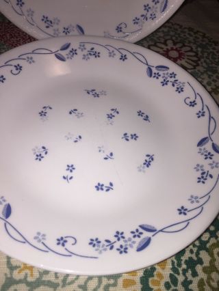 Set Of 4 Corelle Provincial Blue All Over Blue Flowers Bread Or Dessert Plate