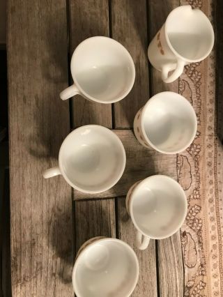 Vintage Pyrex Corelle Butterfly Gold Sugar Creamer Set And 4 Tea Cup