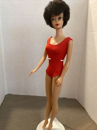 Vintage Barbie Brunette Bubblecut Doll 850 1960’s Barbie Only Body