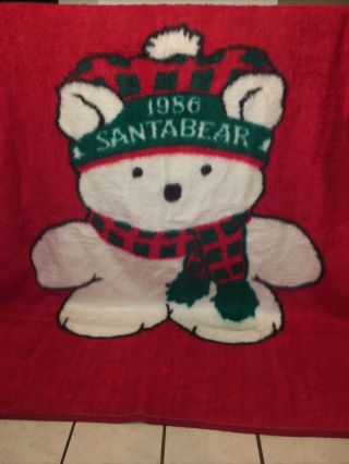 Vguc - Vintage - 75” X 52” 1986 Dayton Hudson Christmas Santa Throw Blanket