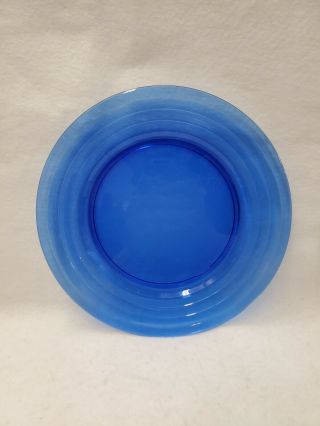 Hazel Atlas Moderntone Cobalt Blue 10 1/2 " Plate