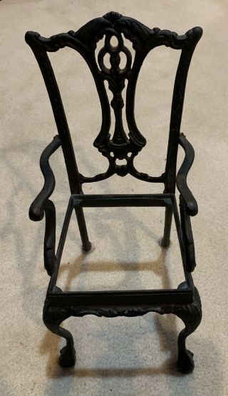 Vintage Wrought Iron Doll Chair Salesmans Sample 17” Tall