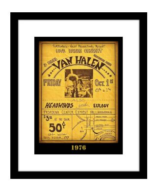 Van Halen 8x10 Photo Print Concert Poster 1976 David Lee Roth Rock