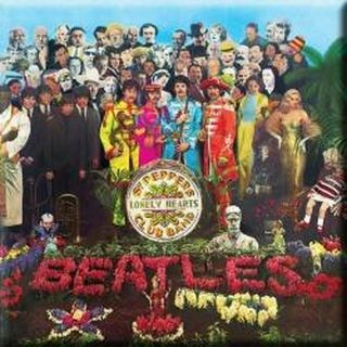 The Beatles Metal Fridge Magnet Sgt Peppers Album Cover Fan Gift Official