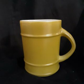 Vintage Anchor Hocking Coffee Mugs Fire King Olive Green