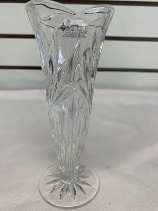 Royal Irish Crystal 24 Lead Crystal Ireland Bud Vase 6 3/4” Tall