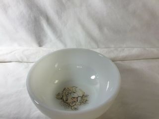 Vintage Fire King Esso Exxon Tiger in Your Tank Milk Glass Cereal Fruit Bowl EUC 2