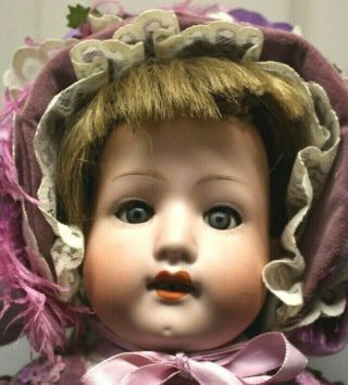 Antique 21 1/2 " S Marked Germany 275 Shoulder Head Doll On Leather Body 2