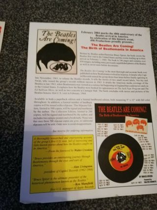BEATLES RECORDS ON VEE - JAY.  AVERTISING SUPPLEMENT FOR THE BOOK BY BRUCE SPIZER 3