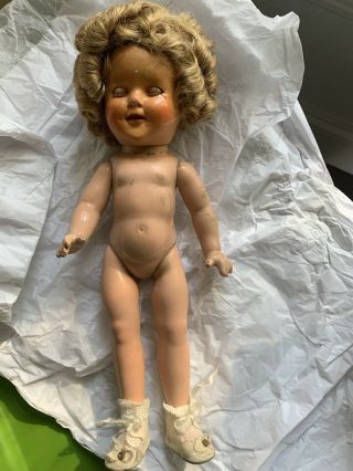Vintage Ideal Shirley Temple Doll With Wig 1934 13 Inch