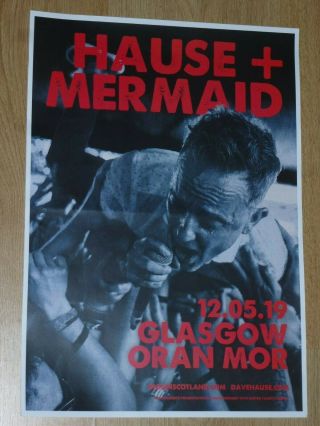 Hause,  Mermaid - Dave Hause & The Mermaid - Glasgow May 2019 Concert Gig Poster