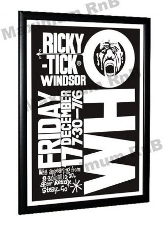 The Who Ricky Tick Club Windsor Concert Poster 1965