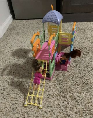 2001 Barbie Kelly Playland Playground Jungle Gym Playset Mattel Pre - Owned 2