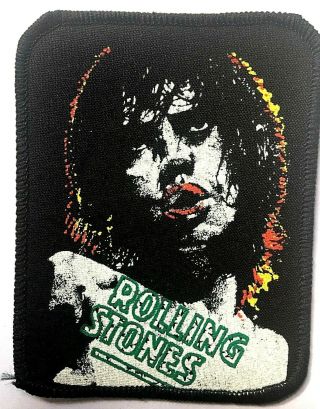 Rolling Stones - Mick Jagger - Old Og Vtg 1980`s Printed Patch Sew On