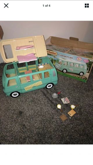 Sylvanian Families Campervan With Accessories Boxed