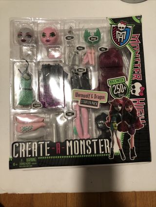 Monster High Create - A - Monster Werewolf & Dragon Starter Pack Mattel