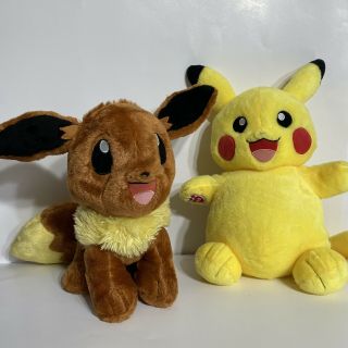 Build A Bear Pokemon Pikachu & Eevee Plush