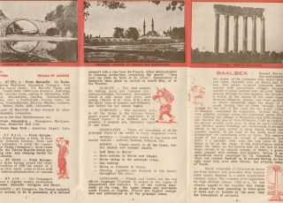 LEBANON - SYRIA V.  Rare Brochure Guide to Visit Tourist Places Beirut & Damas 1934 3