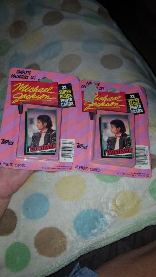 2 1984 Topps Michael Jackson Complete Gloss Photo Card Set Of 33 Cards