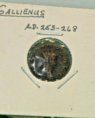 Ancient Roman Coin Gallienus Ad 253 - 268 1.  9 Grams 18mm