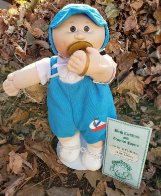 Vintage 1983 Cabbage Patch Kid - Ok Factory ♡clothes - Pacifier - 2 Outfits ♡