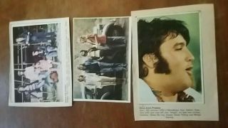 3 X Picture Pop 73 Panini Cards 1973 Elvis Presley Focus Crows - Cut From Album