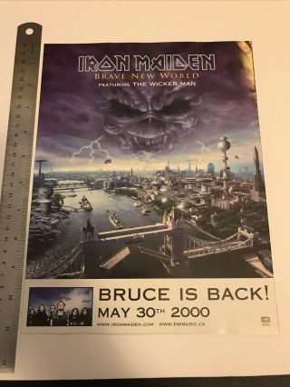 Iron Maiden Brave World Promo Advert/mini Poster 8x10