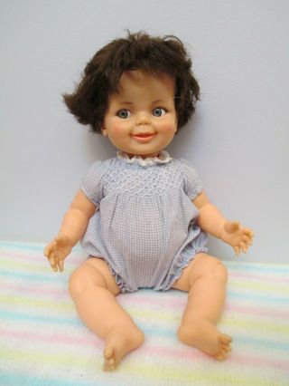 Cute Vinyl & Plastic Vintage Baby Giggles Doll By Ideal Toy Corp. ,  1968