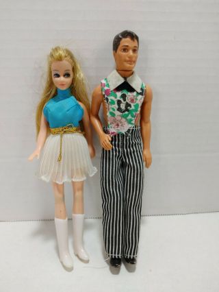 Vintage 1970 Topper Dawn Doll And Topper Boy Doll