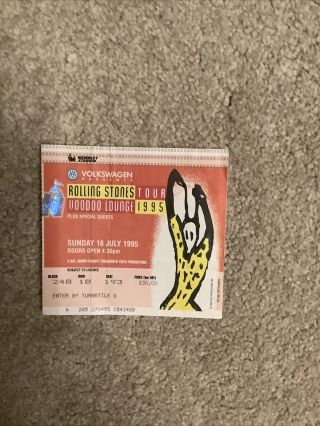Rolling Stones Voodoo Lounge Concert Ticket 1995