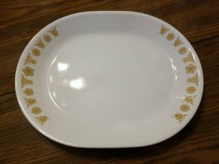 Corelle Yellow Butterfly Gold 12 " Oval White Serving Platter