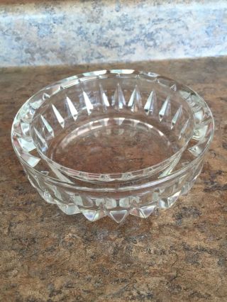 Vintage Heavy Cut Clear Glass Candy Nut Relish Jam Condiments Dish Simple Design