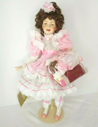 Vintage Franklin Heirloom Porcelain Doll Little Girl With A Curl 1989