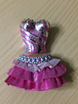 Barbie My Scene Bling Boutique Madison Doll Pink Outfit Metallic Top Skirt Rare