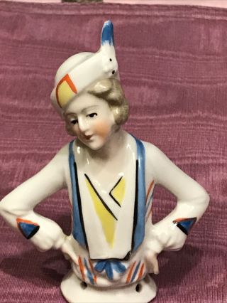 Antique German (6120) Half Doll Art Deco Flapper