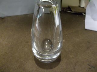 Kosta Boda Vintage 4 1/2” Clear Crystal Girl Etching Oval Vase 2