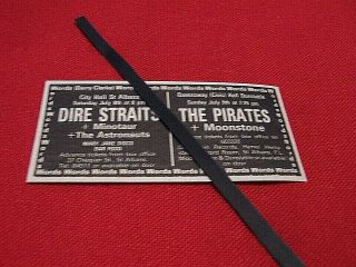 Dire Straits 1978 Vintage Gig Concert Advert City Hall St Albans
