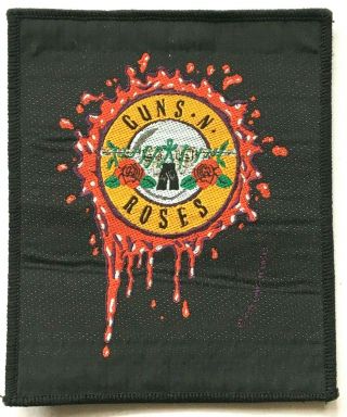 Guns N Roses - Old Og Vintage Early 1990`s Woven Patch Sew On Slash Axl Rose