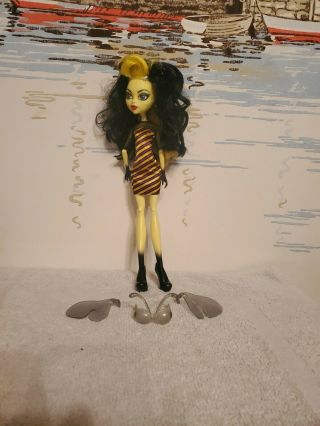 Monster High Doll Create A Monster Cam Bumble Bee Girl W/ Wings And Sunglasses