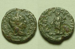 Rare Ancient Roman Coin Caracalla 198 - 217 Ad.  Bronze Denarius