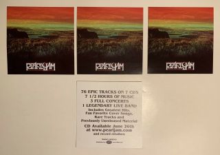 Pearl Jam Live At The Gorge Live 3 Promo Stickers For 2007 Cd/dvd Eddie Vedder