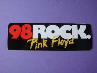 Pink Floyd 1994 98 Rock Tampa Florida Radio Station Bumper Sticker