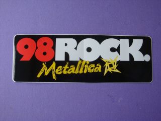 Metallica 98 Rock Tampa Florida Radio Station Bumper Sticker