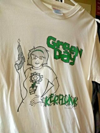 Green Day Adult Medium White Kerplunk T - Shirt