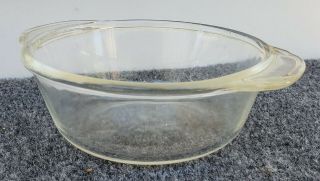 Vintage - Fire King 1 Pint Clear Glass Casserole Dish [vhtf] (vguc)