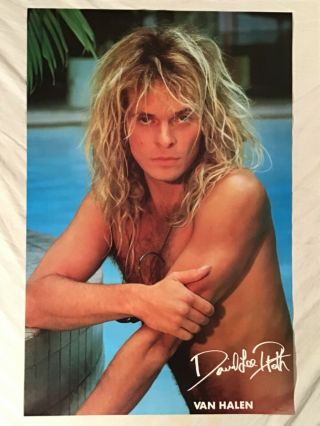 David Lee Roth 1983 Poster Van Halen Swimming Pool