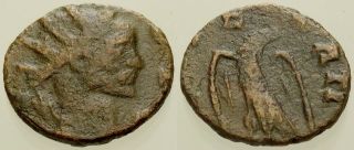048.  Roman Bronze Coin.  Divo Claudius Ii,  Antoninianus.  Eagle.  Fine