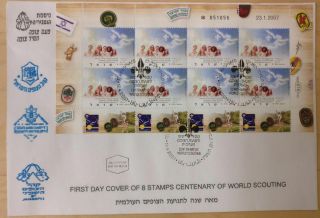 Israel Stamp Full Sheet 1679 Fdc Centenary Of World Scouting 2007